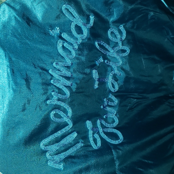 1 LEFT!! SIZE M. Iron Fist Mermaid For Life Bomber Jacket 🧜♀️ - Picture 3 of 5